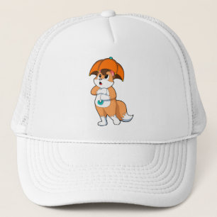 Fuchs mit Umbrella Truckerkappe