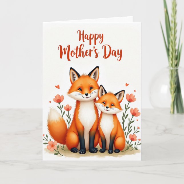Fuchs Muttertagskarte Karte (Vorderseite)