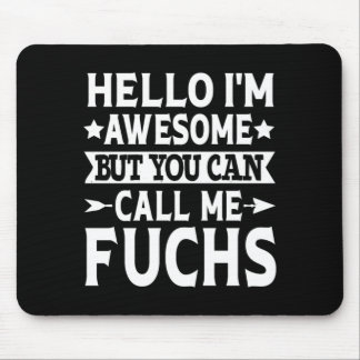 Fuchs Nachname Ruf Fuchs Familie Team Nachname Mousepad
