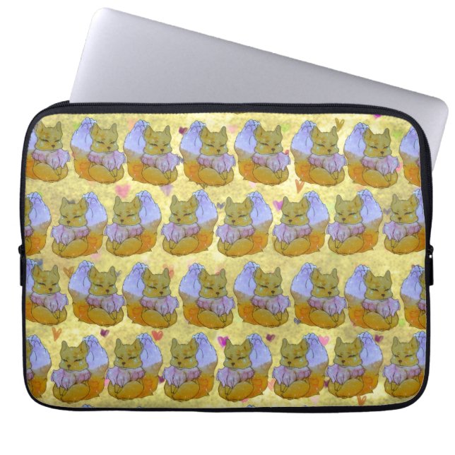 Fuchs namens Dice Laptopschutzhülle (Vorderseite)