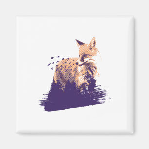 Fuchs Natur Wald Outdoor Camping Wandern Camper Ge Magnet