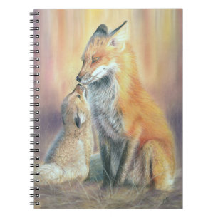 Fuchs-Notizbuch. Eine Fuchsmutter und ihr Junges Notizblock