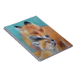 Fuchs Notizbuch. Notizblock mit Fuchsdesign.