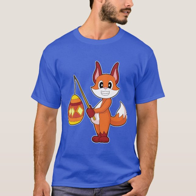 Fuchs Ostern Angeln T-Shirt (Vorderseite)