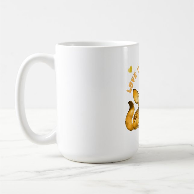 Fuchs-Paar Valentinstag Kunst Kaffeetasse (Links)
