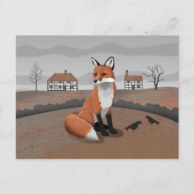 Fuchs Postkarte (Vorderseite)