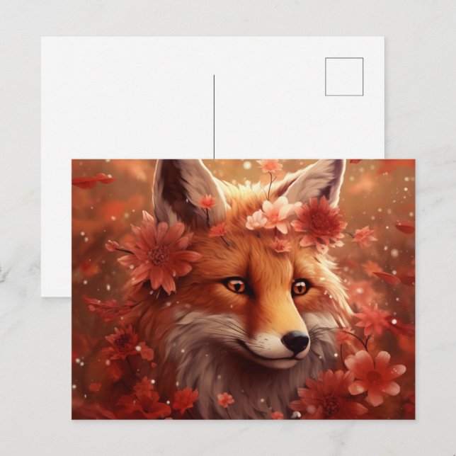Fuchs  postkarte (Vorne/Hinten)