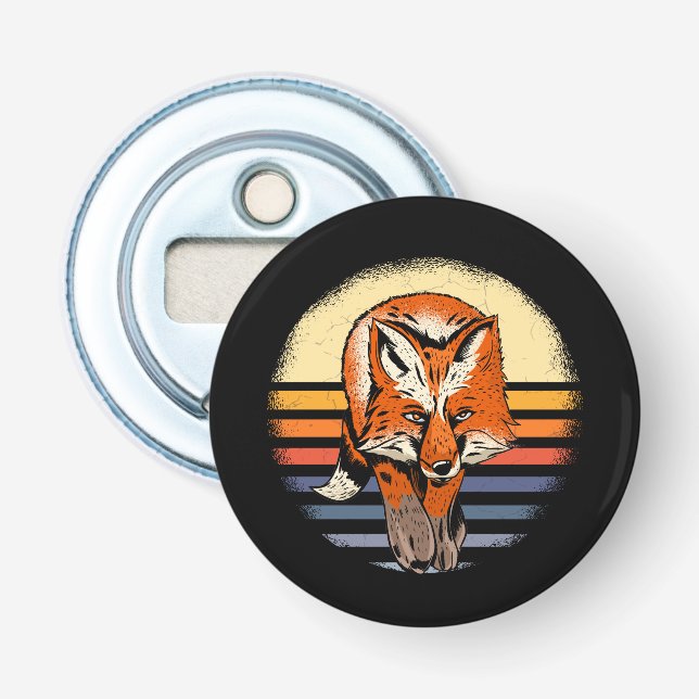 Fuchs Retro  Flaschenöffner (Vorderseite)