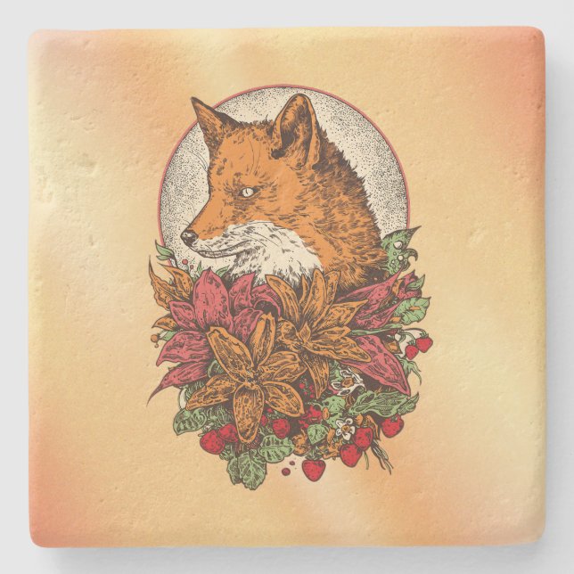 Fuchs Steinuntersetzer (Vorderseite)