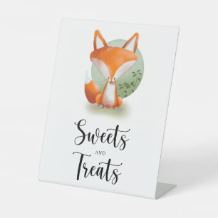 Fuchs - Süßigkeiten und Leckereien Babydusche Sockelschild