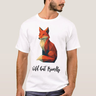 Fuchs-T-Shirt mit Titel: Wild aber Freundlich T-Shirt