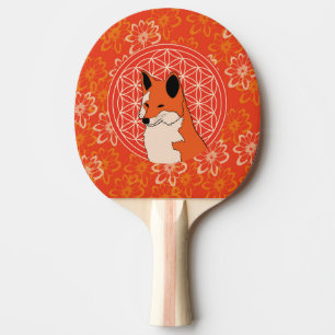 Fuchs, Totemtier, Zen, Chakra, Lebensblume, Tischtennis Schläger