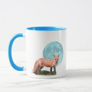 Fuchs und Blauer Mond Tasse