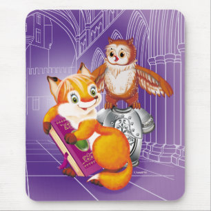 Fuchs und Eule Mousepad