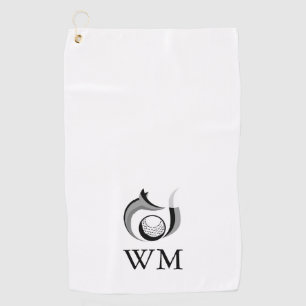 Fuchs Und Golfball Personalisiertes Monogramm Golfhandtuch
