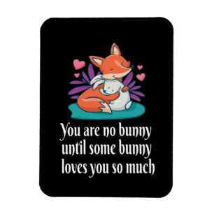 Fuchs und Häschen-Paar Liebesfrieden Freunde Magnet