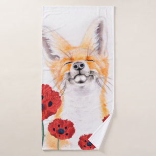 Fuchs und Mohn Badhandtuch Set