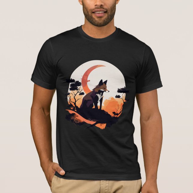 Fuchs und Mond T-Shirt (Vorderseite)