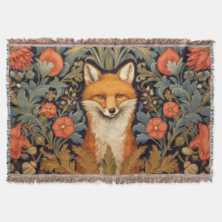 Fuchs und rote Blume im Jugendstil Decke