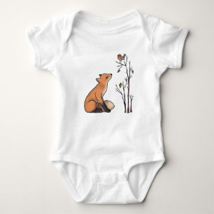 Fuchs und Rotkehlchen Baby Strampler