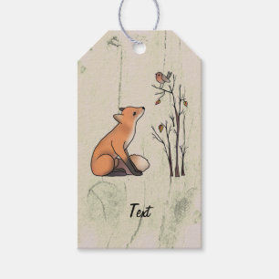 Fuchs und Rotkehlchen  Geschenkanhänger