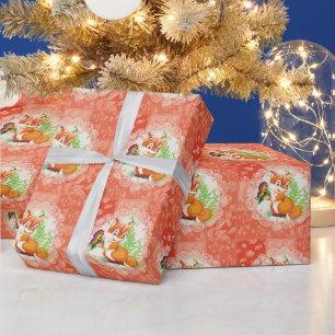 Fuchs und Schmetterling Geschenkpapier