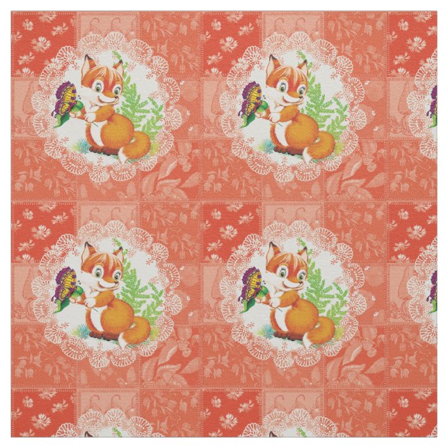 Fuchs und Schmetterling Stoff (Muster)