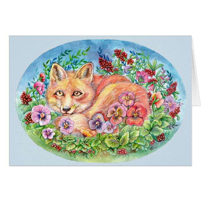 Fuchs und Stiefmütterchen (Vorderseite (Horizontal))
