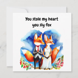 Fuchs Valentinstagskarte Karte