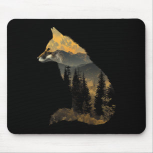 Fuchs Wald Naturliebhaber Berge Wandern Camping B Mousepad