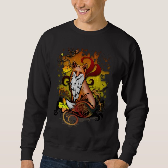 Fuchs-Wald-Sweatshirt in gemütlicher Herbst-Ästhet Sweatshirt (Vorderseite)