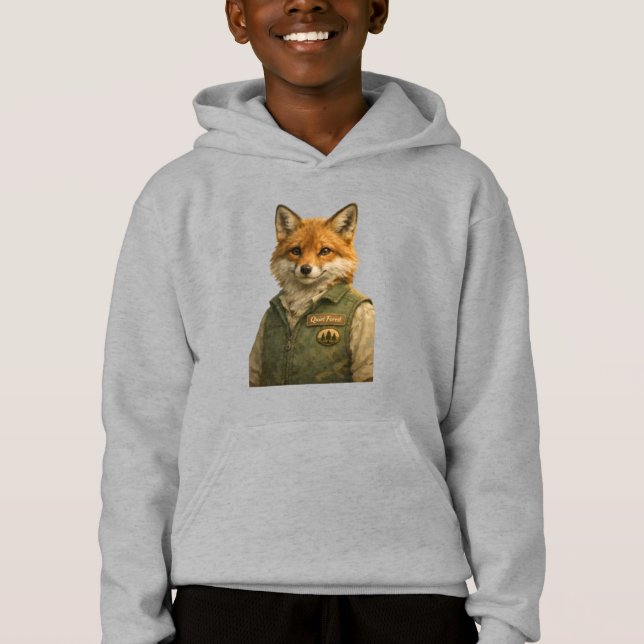 Fuchs Waldhüter • Jungen Pullover Hoodie (Vorderseite)