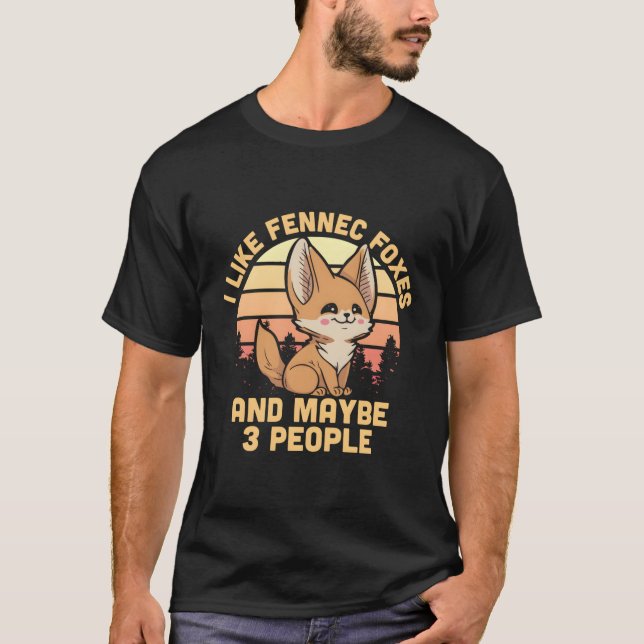 Fuchsbesitzer ich mag Fennec-Füchse T-Shirt (Vorderseite)