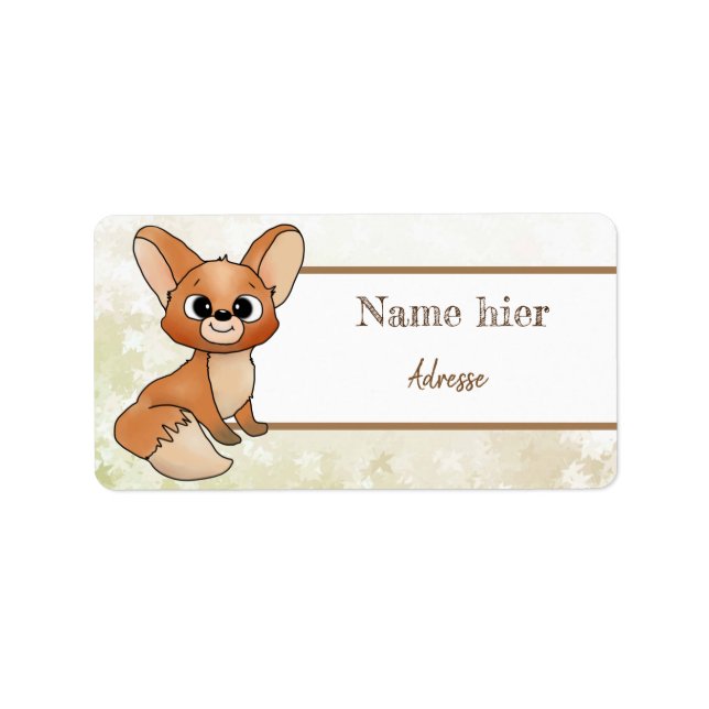 Füchschen Adressaufkleber (Vorne)