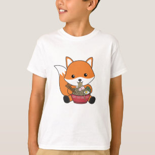 Füchse, angetrieben von Ramen Niedlichen Kawaii-Fü T-Shirt