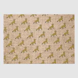 Füchse auf Burlap Seidenpapier