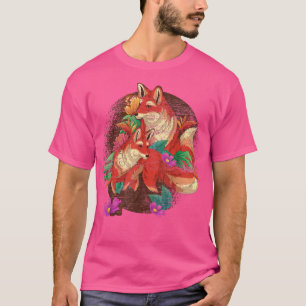 Füchse Blume Naturwald Tierblume Futter T-Shirt