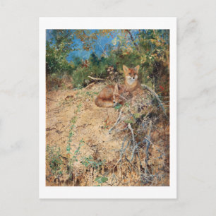 Füchse, Bruno Liljefors Postkarte