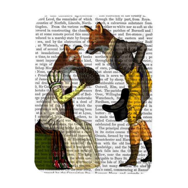 Füchse Courting Magnet (Vertikal)