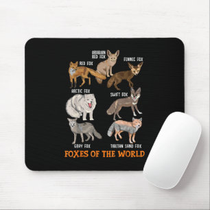 Füchse der Welt Funny Fox Stuff Tiere Educati Mousepad