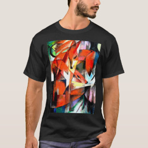 Füchse, die von Franz Marc in digitaler Färbung ge T-Shirt