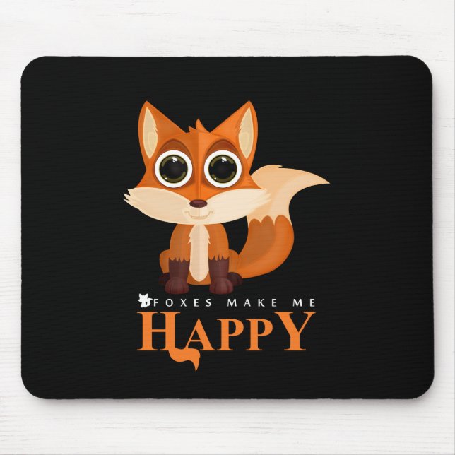 Füchse machen mich glücklich mousepad (Vorne)