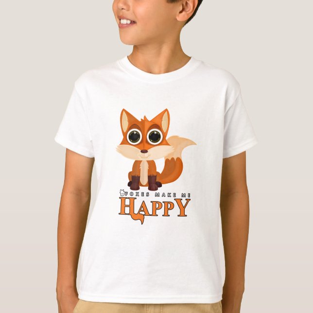 Füchse machen mich glücklich T-Shirt (Vorderseite)