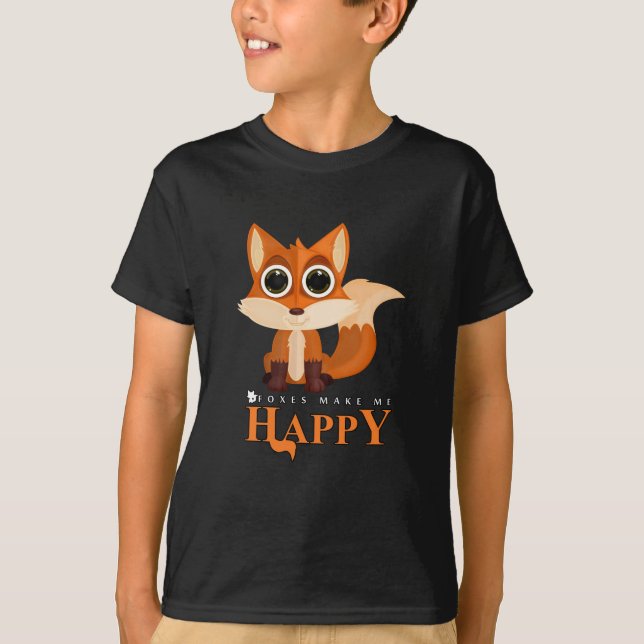 Füchse machen mich glücklich T-Shirt (Vorderseite)