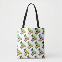 Füchse-Muster All-Over-Print-Totbeutel