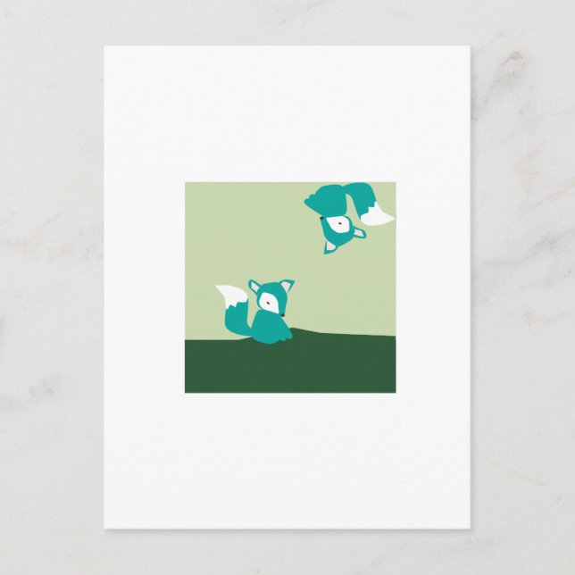 Füchse Postkarte (Vorderseite)