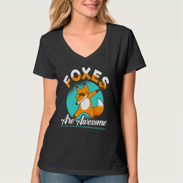 Füchse sind Phantastische Dabbing Fox Vixen Tier T-Shirt (Vorderseite)