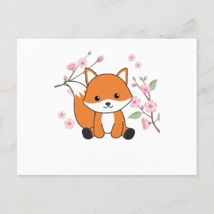 Füchse Süßvieh für Kawaii-Füchse Postkarte