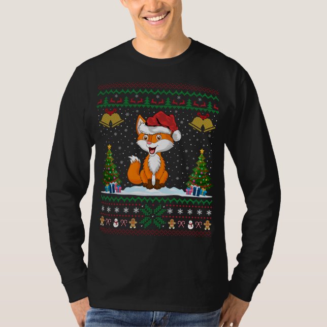 Füchse Tiere Lover Xmas Geschenk Ugly Fox Weihnach T-Shirt (Vorderseite)