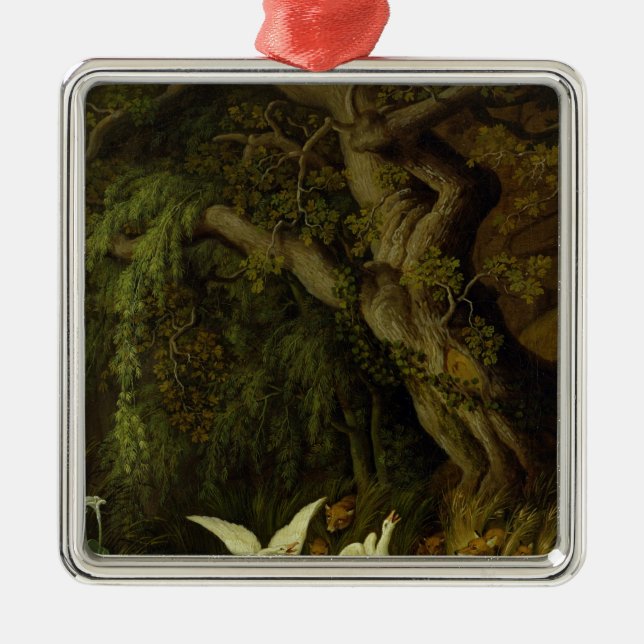 Füchse und Gänse Ornament Aus Metall (Vorne)